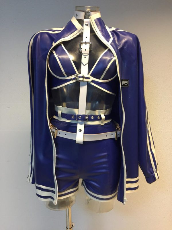 Blue rubber jacket for m and F mrj06